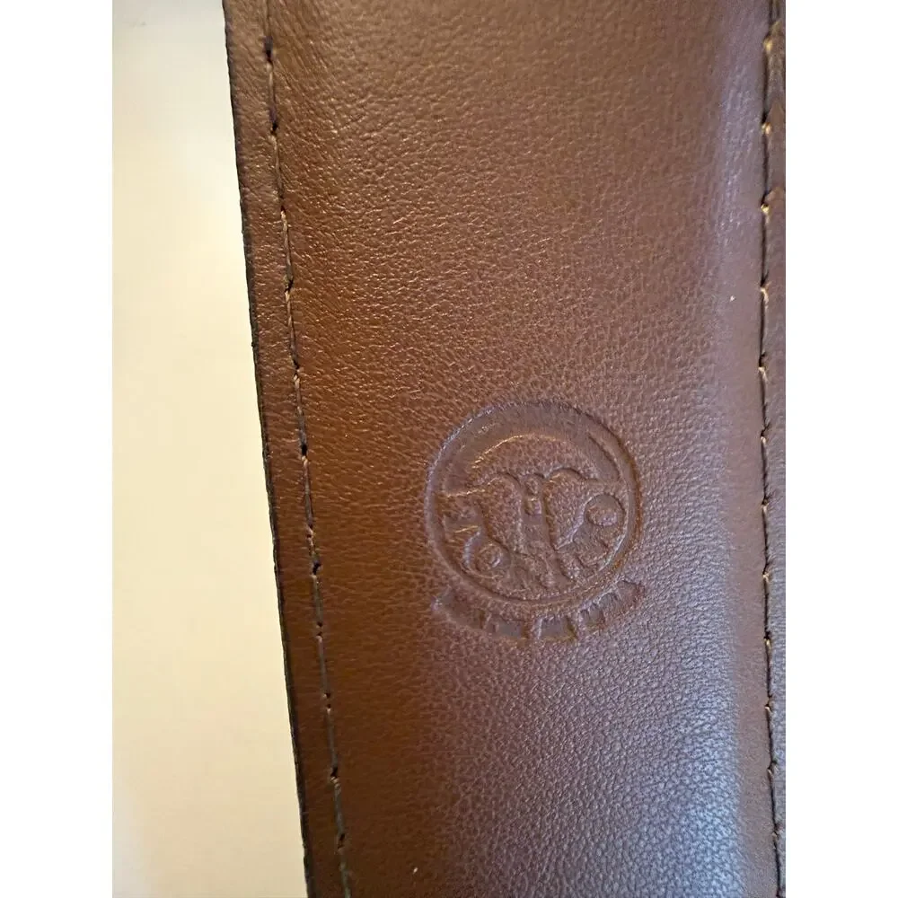 Torino Italian Crocodile Embossed Calfskin Belt Men’s Sz 44 Taupe Leather Casual